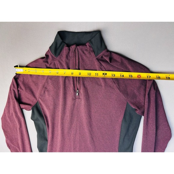 REI Women's S Dark Burgundy Athletic‎ 1/4 Zip Pullover - Picture 6 of 14